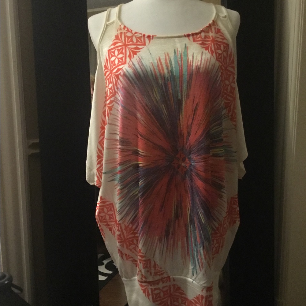 Splashed color quality blouse